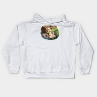 1910s Aristocratic Cats Illustration Kids Hoodie